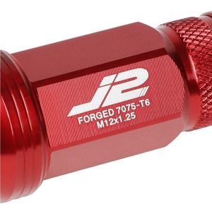 J2 Engineering 20Pcs M12 x 1.25 7075-T6 Aluminum 80mm Spiked Cap Lug Nuts